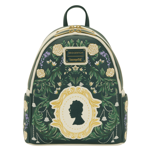 Loungefly Bridgerton Silhouette Floral Mini Backpack front