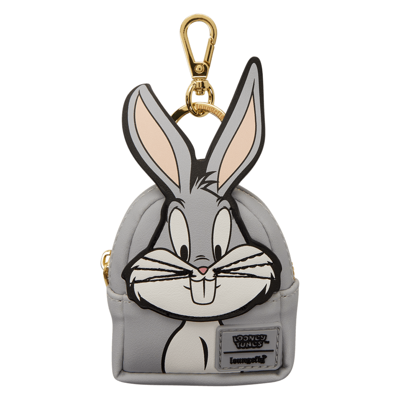 Loungefly Looney Tunes Bugs Bunny mini backpack keychain grey design