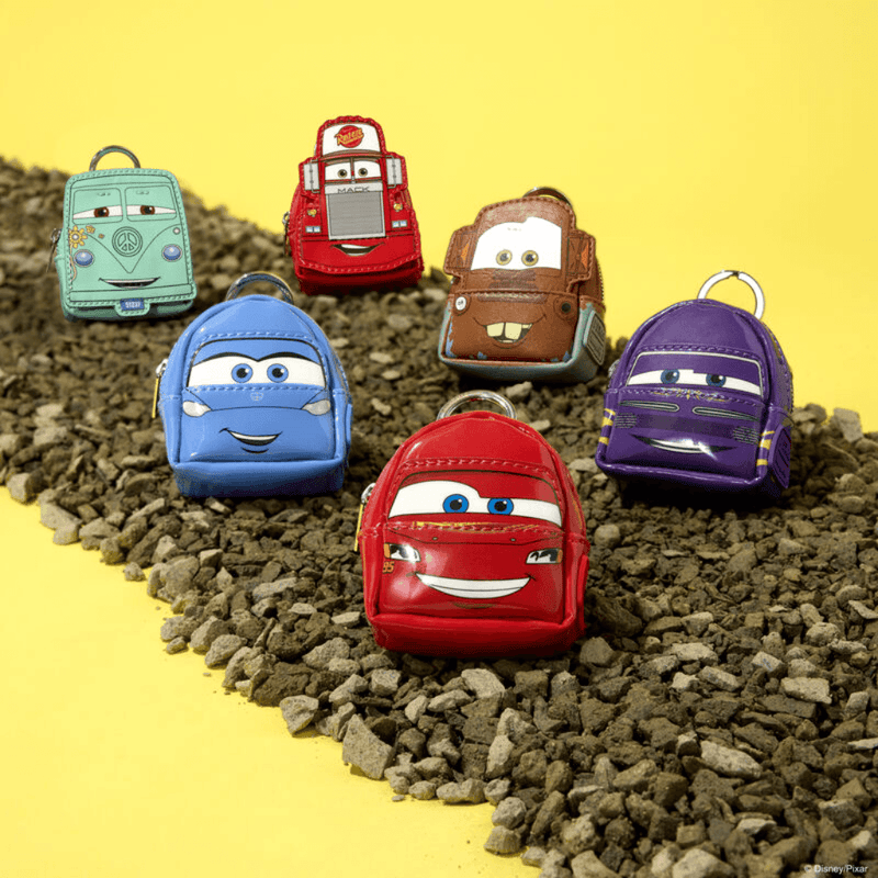 Six Disney Pixar Cars Loungefly Blind Box backpack charms