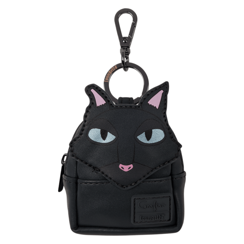 Loungefly Coraline Cat black mini backpack keychain charm