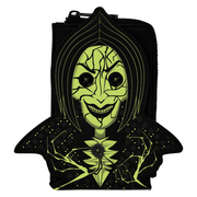 Coraline Other Mother Loungefly card holder glowing green in the dark