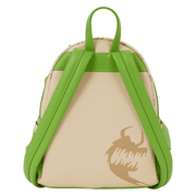 Rear of Courage the Cowardly Dog Loungefly backpack with adjustable straps