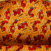 The Emperor’s New Groove Kuzco patterned lining inside the Loungefly Mini Backpack