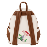 Back of Loungefly Disney Fairies Mini Backpack with adjustable straps