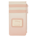 Back view of the Loungefly Disney Mickey & Friends All-Over Print Large Card Holder with embossed Mickey icon and character face pattern