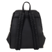 Back view of Loungefly Disney Mickey and Friends black mini backpack with padded embossed straps