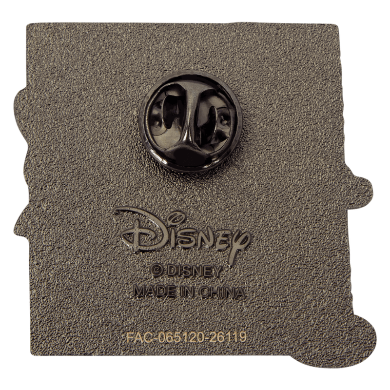 Back of Loungefly Disney Mickey and Minnie Ghost Glow mystery enamel pin
