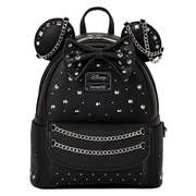 Loungefly Disney Minnie Mouse Studs & Chains Mini Backpack front view