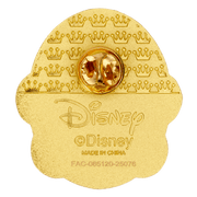 Back view of a Loungefly Disney Moana Waves mystery blind box pin showing the gold-tone Disney pin backing