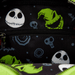 Close-up of Loungefly interior lining on Oogie Boogie Crossbuddy bag


