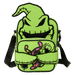 Close-up of Loungefly Disney Oogie Boogie Crossbuddy brand tag detail
