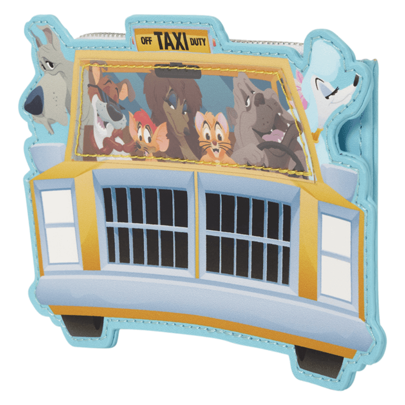 Loungefly Disney Oliver & Company Taxi Cab Card Holder angled view
