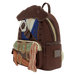Side view of Loungefly Disney Pirates of the Caribbean Jack Sparrow cosplay mini backpack