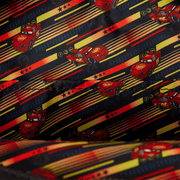 Disney Pixar Cars Lightning McQueen patterned lining inside the Loungefly Mini Backpack