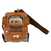 Loungefly Disney Pixar Cars Tow Mater Figural Crossbody Bag front view
