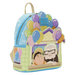 Loungefly Disney Pixar Up Carl and Russell mini backpack angled view with colourful balloon details