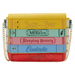 Front view of the Loungefly Disney Princess Books crossbody bag with colourful storybook design and gold chain strap