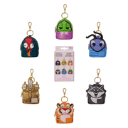 Six Disney Princess Sidekicks Loungefly bag charms with Blind Box packaging