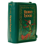 Loungefly Disney Robin Hood book-shaped crossbody bag angled view