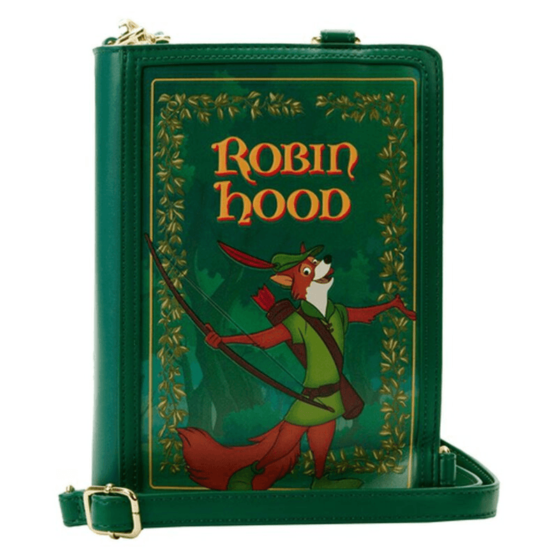 Loungefly Disney Robin Hood Book Crossbody Bag with removable shoulder strap