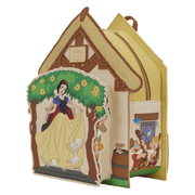Loungefly Disney Snow White cottage mini backpack angled view with house design