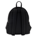 Back of Loungefly Disney Tinker Bell Pixie Dust Velvet Mini Backpack with black adjustable straps