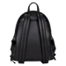 Back of black Loungefly Disney Villains mini backpack with padded straps and faux-leather finish