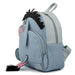 Loungefly Disney Winnie the Pooh Eeyore cosplay mini backpack angled front view with plush ears and tail