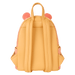 Back view of Loungefly Disney Winnie the Pooh glitter mini backpack with adjustable straps