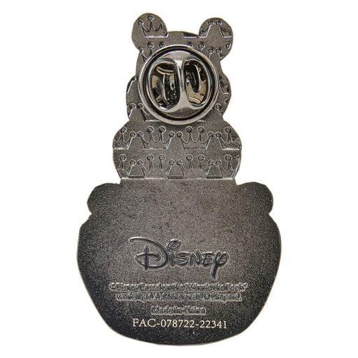 Back of Loungefly Disney Winnie the Pooh Heffa-Dream enamel pin showing gunmetal hardware
