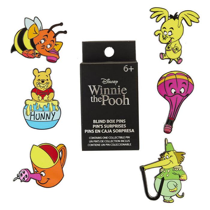 Loungefly Disney Winnie the Pooh Heffa-Dream Mystery Box Pin collection with blind box packaging
