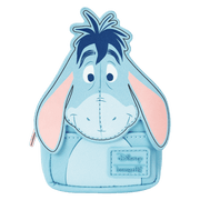 Loungefly Disney Winnie the Pooh mini backpack bag charm featuring Eeyore in a soft blue character design