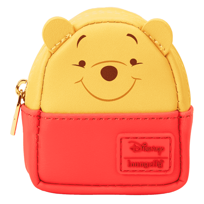 Loungefly Disney Winnie the Pooh mini backpack bag charm featuring Pooh in a red top design