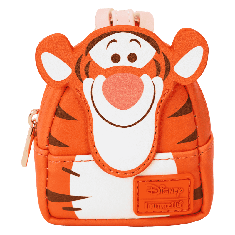 Loungefly Disney Winnie the Pooh mini backpack bag charm featuring Tigger in an orange striped design