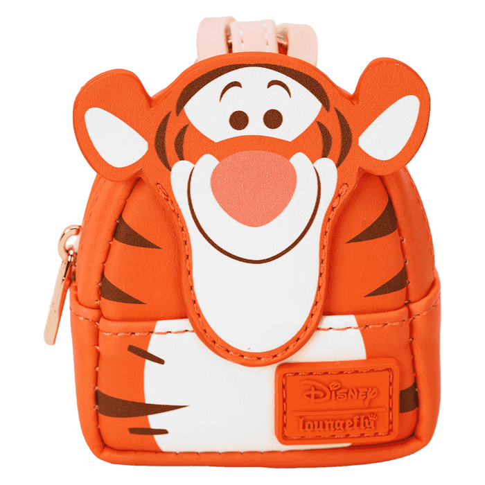 Loungefly Disney Winnie the Pooh mini backpack bag charm featuring Tigger in an orange striped design