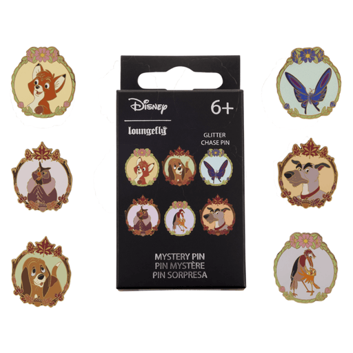 Six Loungefly Disney The Fox and the Hound mystery blind box pin designs