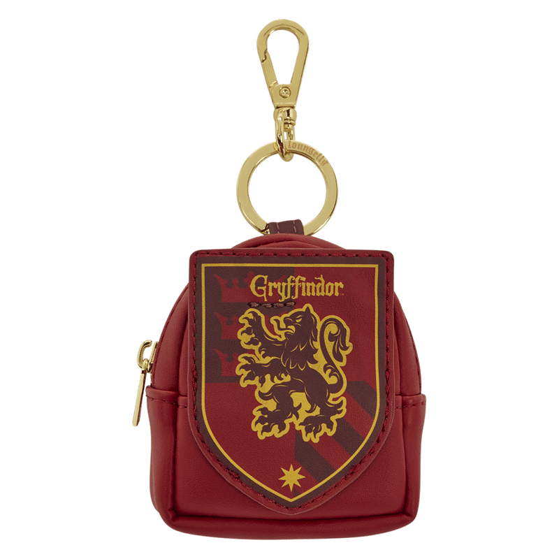 Loungefly Harry Potter Gryffindor crest mini backpack bag charm keyring in red