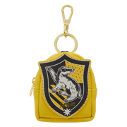 Loungefly Harry Potter Hufflepuff crest mini backpack bag charm keyring in yellow
