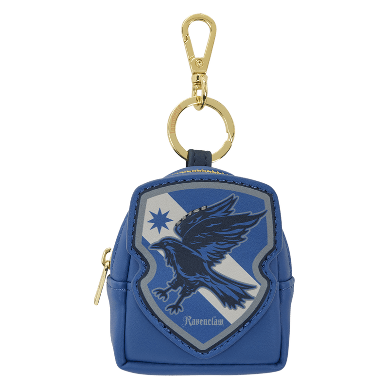 Loungefly Harry Potter Ravenclaw crest mini backpack bag charm keyring in blue