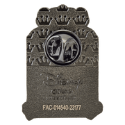 Back of Loungefly Disney Haunted Mansion enamel pin with metal clasp