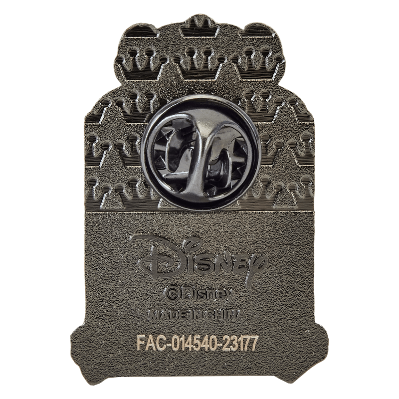 Back of Loungefly Disney Haunted Mansion enamel pin with metal clasp