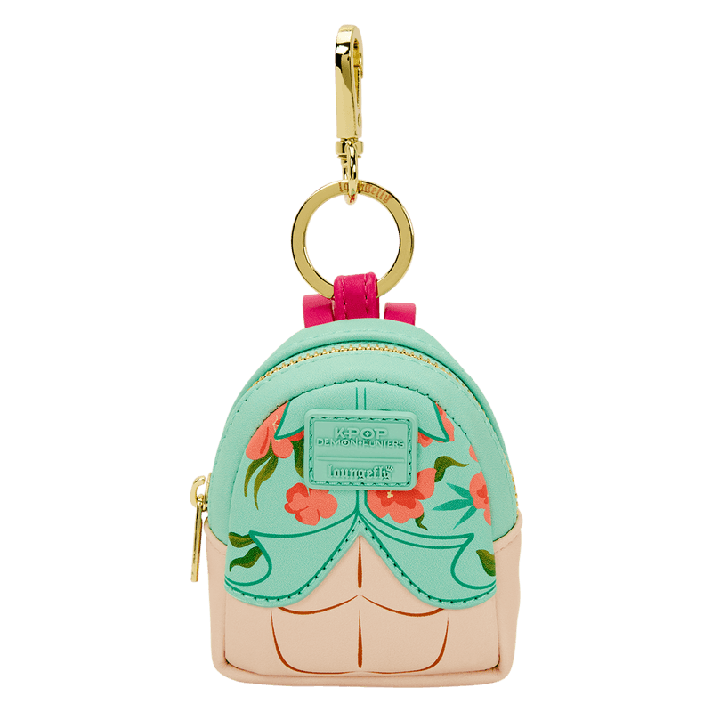 Mint floral design Loungefly K-Pop Demon Hunters mystery mini backpack keychain charm