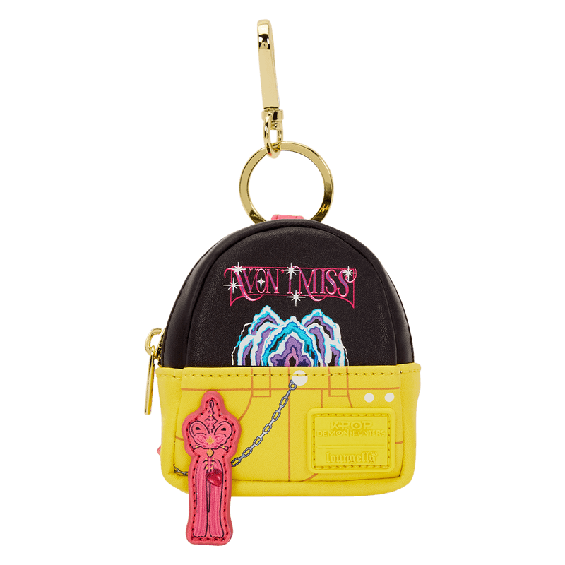 Yellow jacket outfit Loungefly K-Pop Demon Hunters mystery mini backpack keychain charm