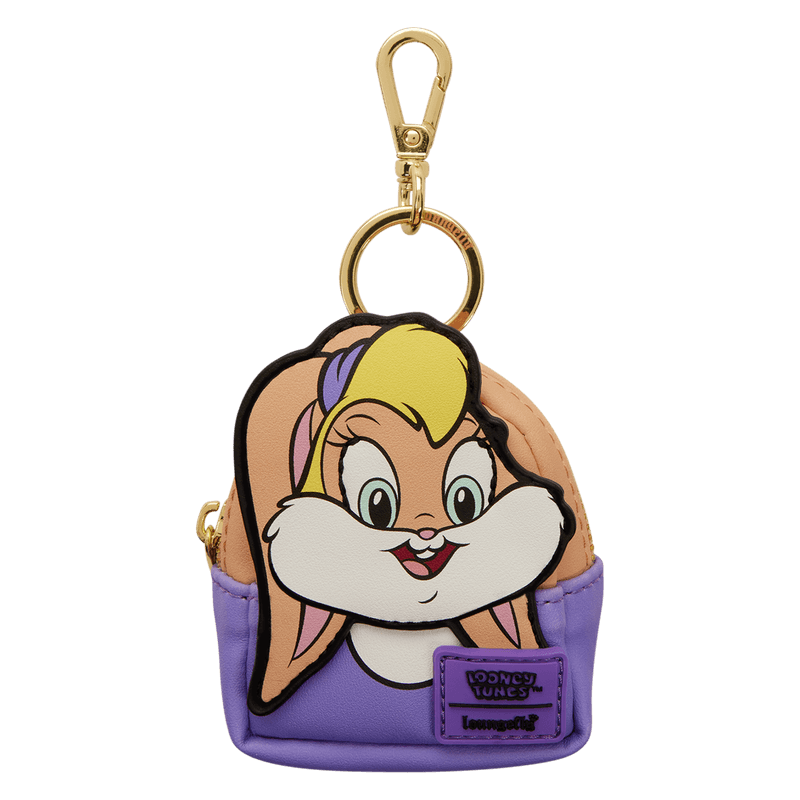 Loungefly Looney Tunes Lola Bunny mini backpack keychain purple design