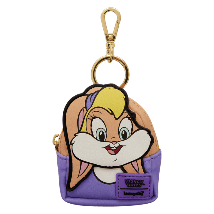 Loungefly Looney Tunes Lola Bunny mini backpack keychain purple design