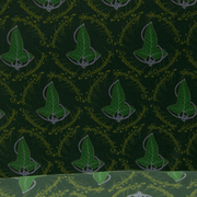 Interior lining of the Loungefly The Lord of the Rings Frodo Mithril Cosplay Mini Backpack with Leaf of Lorien print