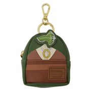 Loungefly The Lord of the Rings mystery mini backpack keychain charm inspired by Frodo with ring necklace and Leaf of Lorien detail