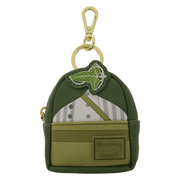 Loungefly The Lord of the Rings mystery mini backpack keychain charm inspired by Samwise with green outfit design and Leaf of Lorien detail