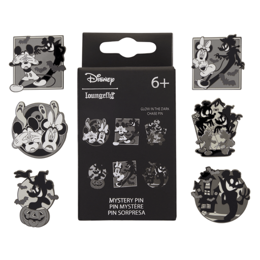 Loungefly Disney Mickey and Minnie Ghost Glow Mystery Pin Blind Box with six designs