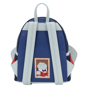 Back of Loungefly Henry J Waternoose Mini Backpack with adjustable straps